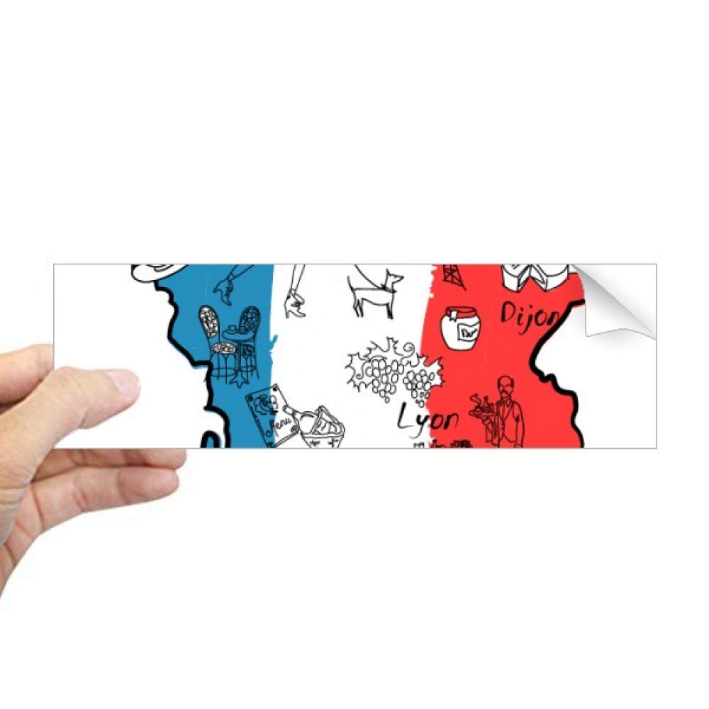 Autocollant rectangulaire fenêtre carte de la ville de France pour masquer le vis-à-vis