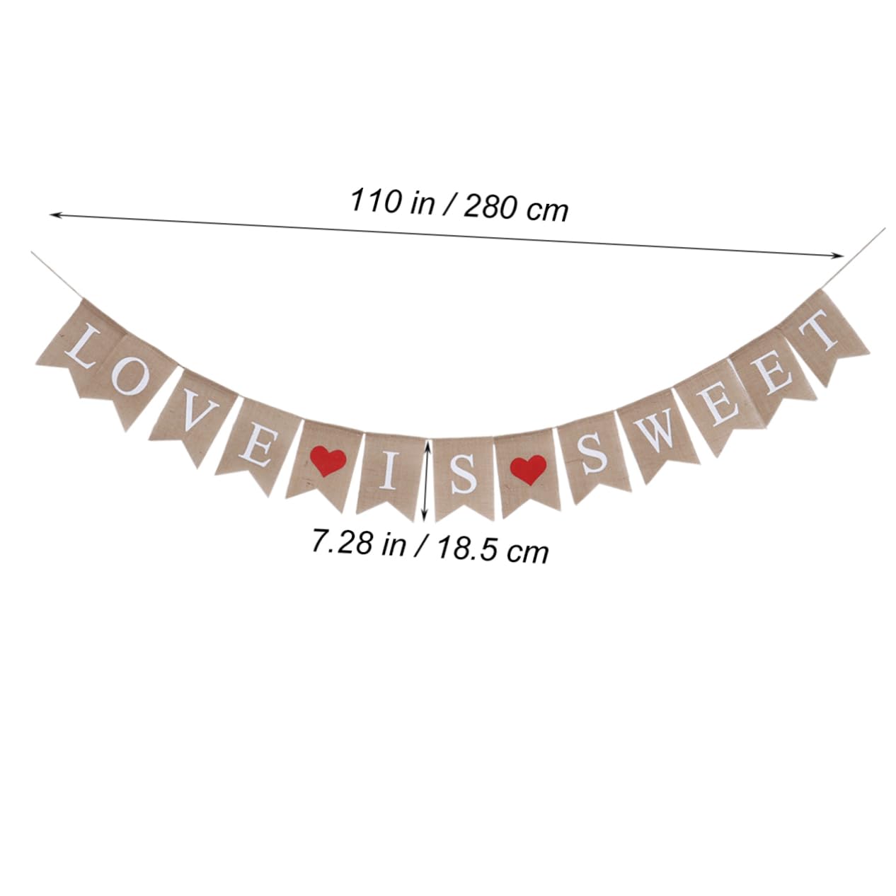 Alipis 3 Stücke 2 8 M Wimpelkette Banner Für Hochzeit Dekorationen Girlande Hochzeit Party Banner Sackleinen Schwalbenschwanz Fahnen Romantische Feier Decor