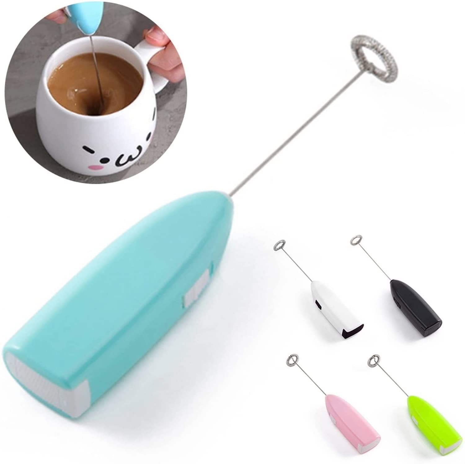 Frullino per Le Uova Mini Manico Agitatore Latte Bevanda caffè Frullino Mixer Frullino per Le Uova Elettrico Schiuma Pratico Strumento di Cottura da Cucina