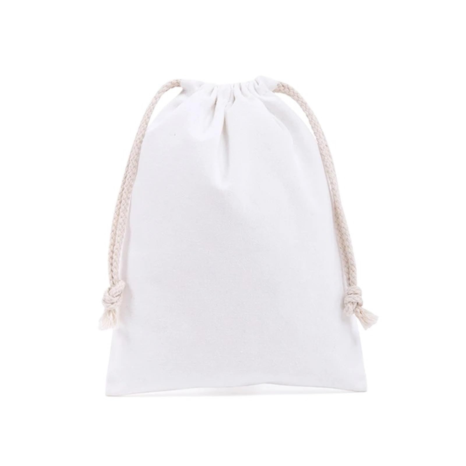 Linen Burlap Bag, Hessian Sack Drawstring Bags Multicolor Multiple Sizes(White,13x16cm)