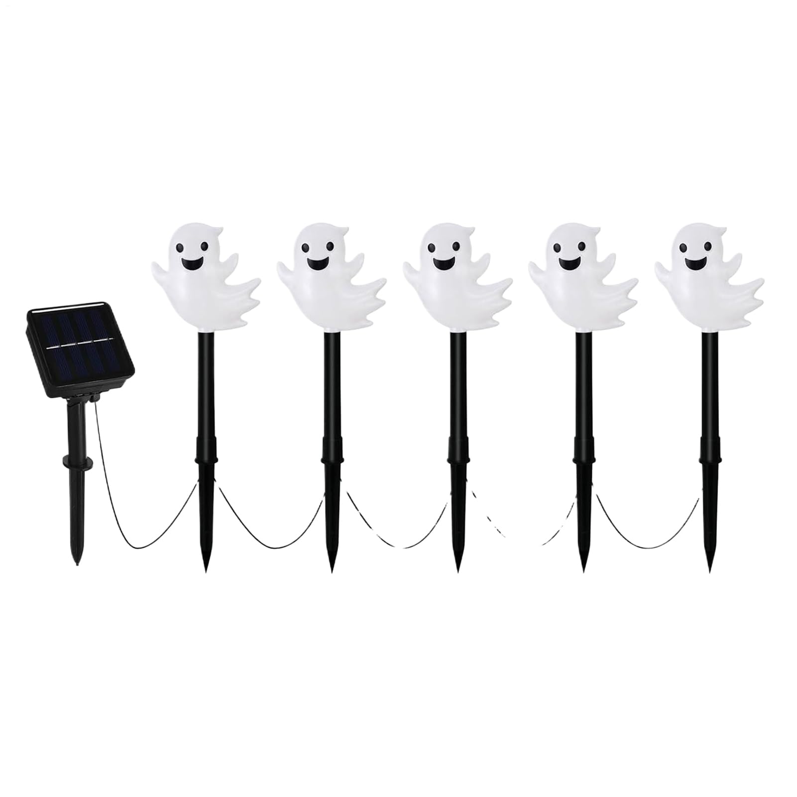 Luces de fantasmas solares exterior Halloween estacas impermeables camino