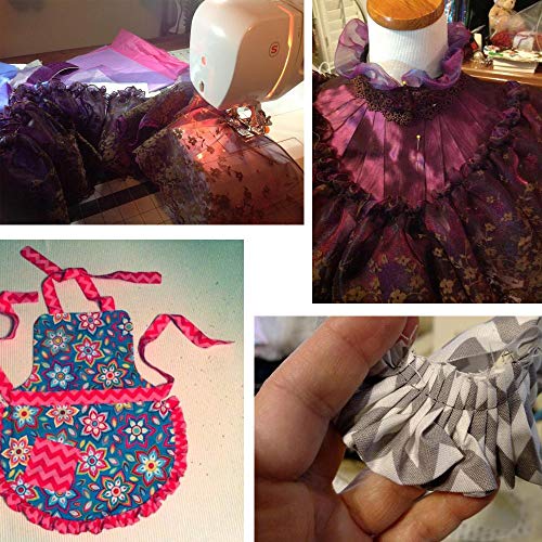 Pie prensatelas Ruffler para máquina de coser miniatura 6