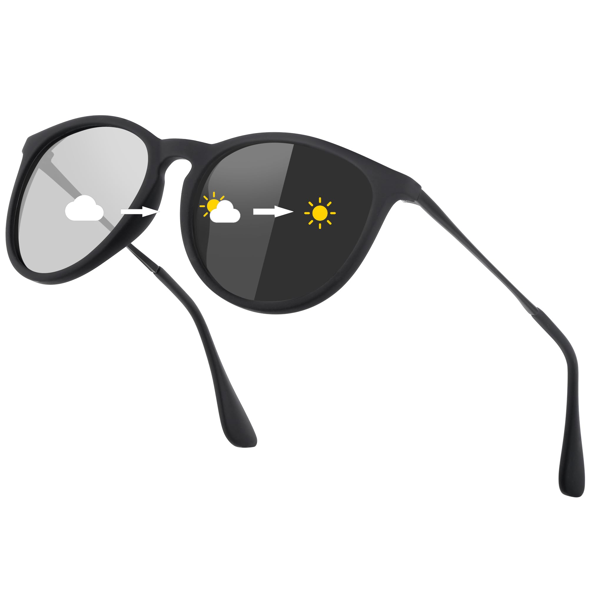 [Uacllcau] サングラス メンズ レディース おしゃれ 調光サングラス 偏光 UVカット 運転用 登山 釣り用 sunglasses for men women