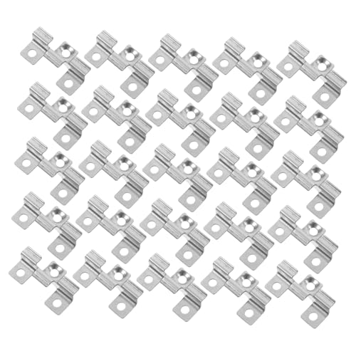 Didiseaon 100 Pezzi Fibbia in Acciaio Inossidabile Nascosto Distanziatori Del Ponte Clip Mazzi Fissaggio Strumento Per Raddrizzare Il Tavolato Distanziatori Per Tavolato in Acciaio Silver