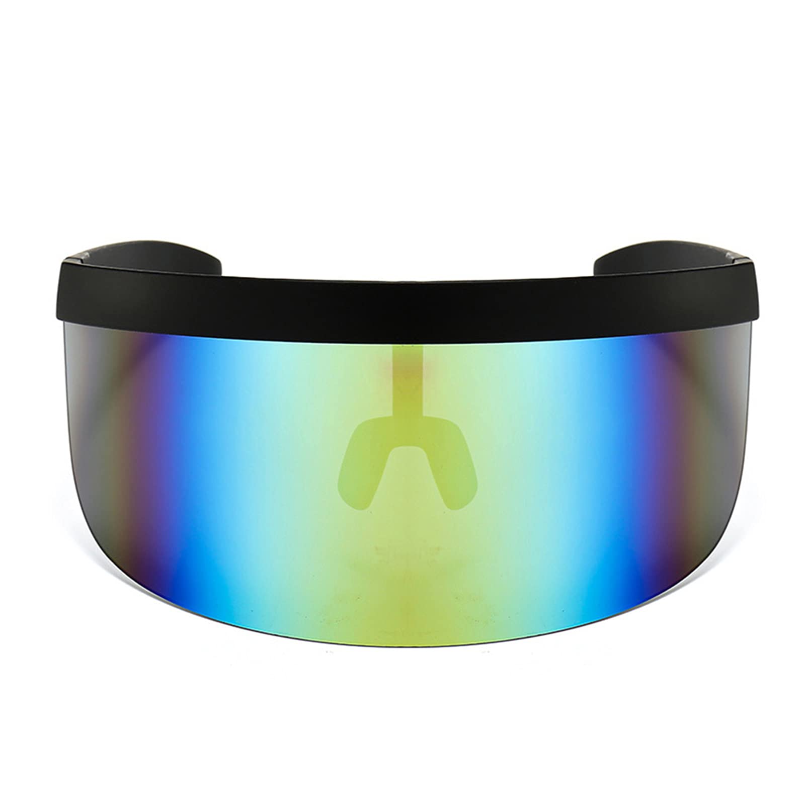 Half Face Mask Sun Protection Goggles Large Mirror Sun Glasses Half Face Shield Guard Protector Sun Glasses UV Outdoor Sports Glasses