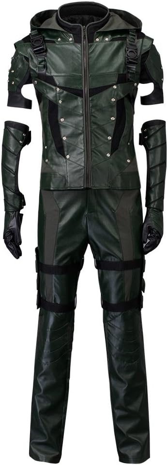 CosFantasy Oliver Queen Season 4 Arrow Costume Cosplay Robin Hood (Large, Asian Size)