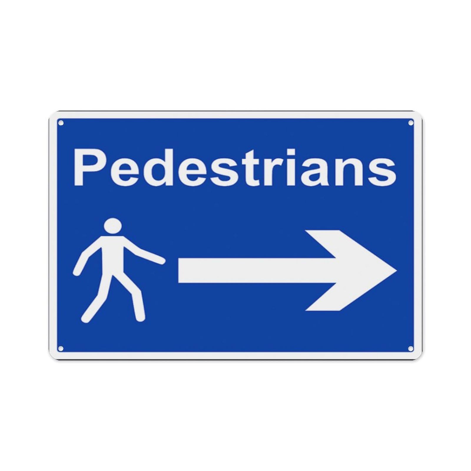 peiyeety Pedestrians - Arrow Right Aluminum Tin Warning Signs For Home Outdoor Garden 8X12 Inches