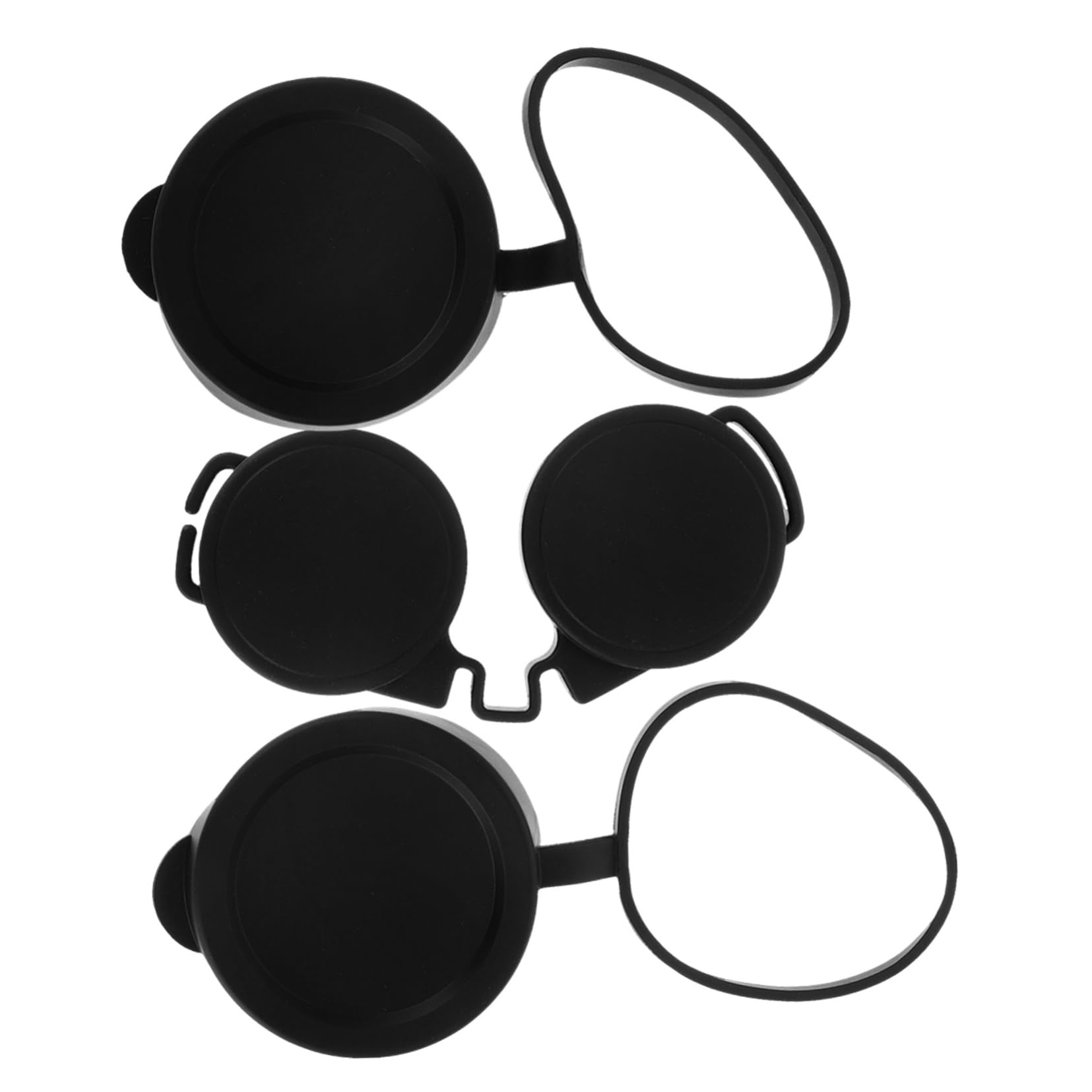 Abaodam Protective Scope Lens Covers 3 Pack Rubber Binocular Cap for Hiking Bird Watching