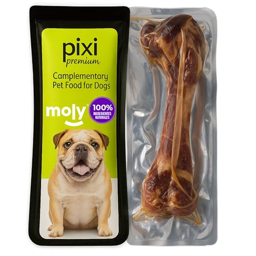 MOLY Hueso de Jamón para Perros | Snack Natural de Cerdo | Premio Duradero para Mascotas | Mejora la Salud Dental Canina