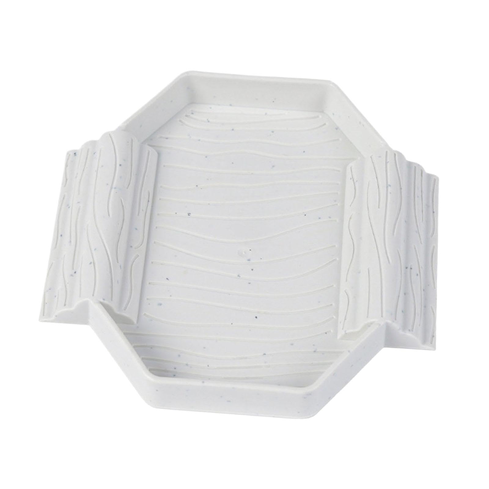 ATORSE Turtle Bathing Pool with Double Ladder Reptile Water Dish for Bearded Dragon Marble White-image-25