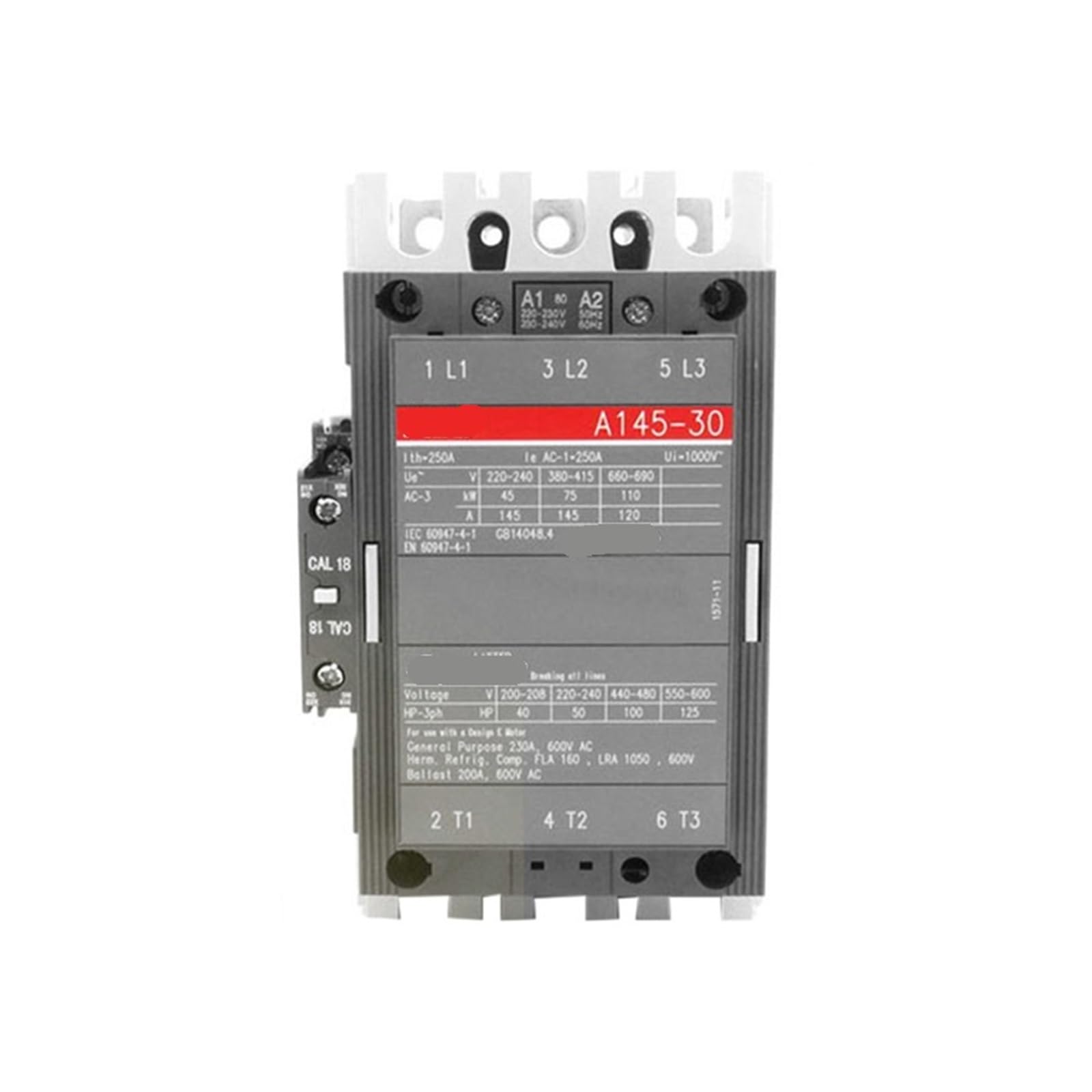 NOBIRTBSA AC contactor A145-30-11 * 220-230V 50Hz/230-240V 60Hz