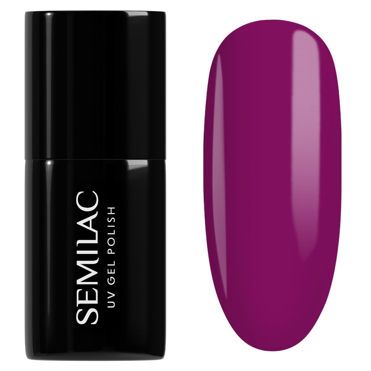 SEMILAC Gel Nail Polish 034 Mardi Gras - Violet - Full Coverage Gel Polish - Soak Off Easy To Use LED/UV Nail Lamp - Long Lasting Manicure and Pedicure up to 3 weeks