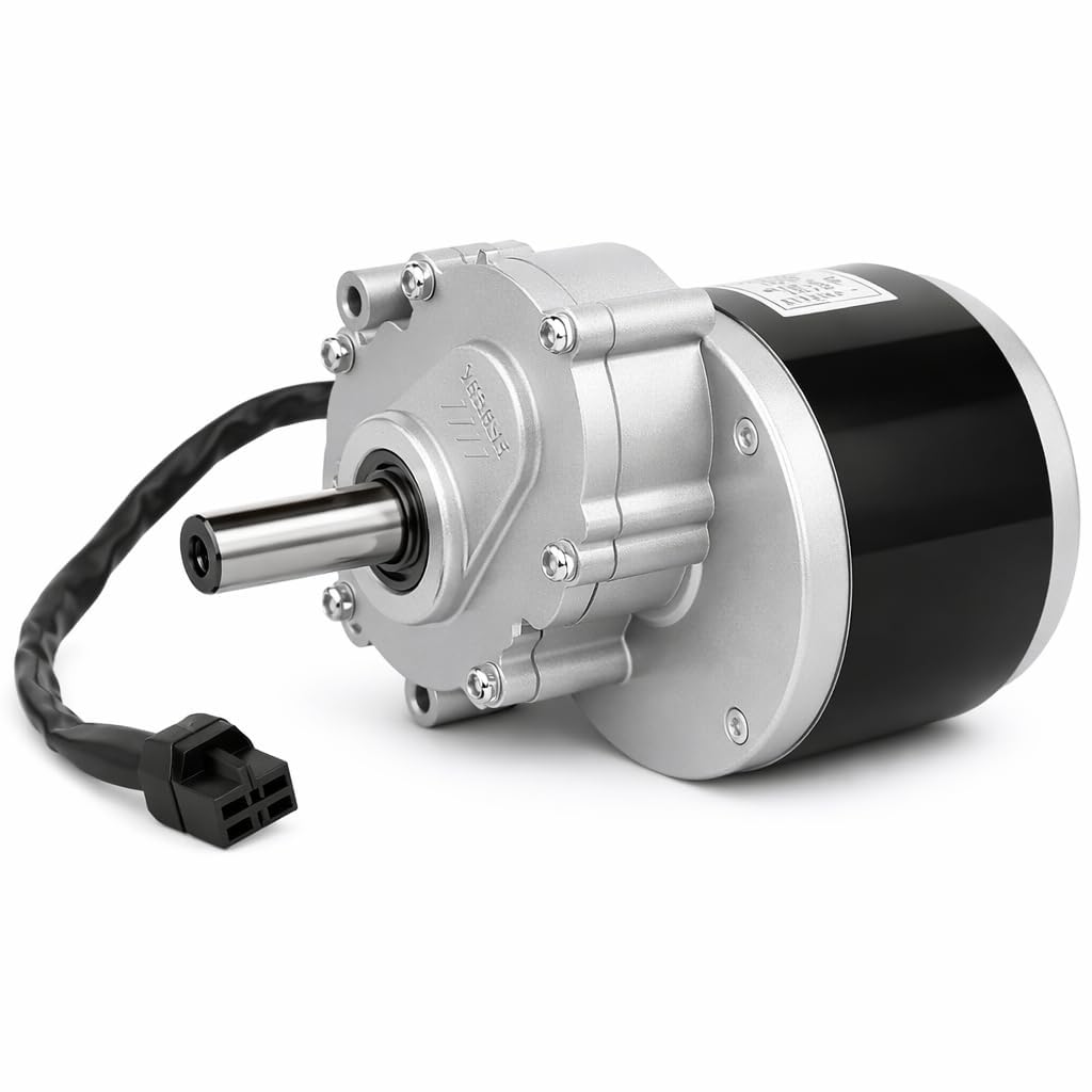Alomejor Motor de Cepillo para Sillas de Ruedas Eléctricas 24V 250W Motor Eléctrico 75r/min para Reemplazo de Sillas de Ruedas Eléctricas