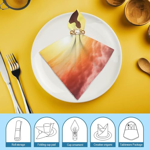 Servilletas de tela para meditación y cena, 4 unidades miniatura 7