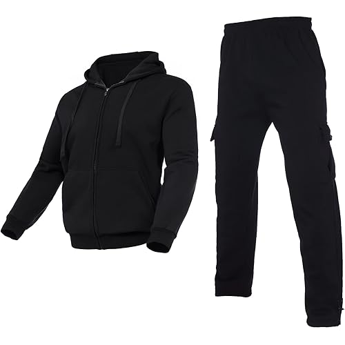 Men's Tracksuit 2 Piece Sweatsuit Set Pullover Athletic Hoodies Jogging Suits Set With Pockets