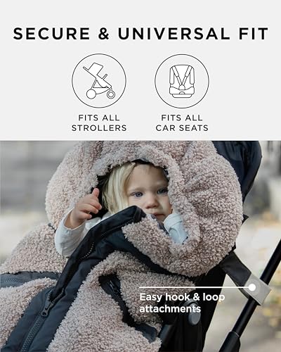 Image of 7AM Enfant Stroller Blanket 212 - Adjustable Baby Car Seat Zipped Blanket for Babies Winter, Unisex Multi Purpose Fleece Lined Warm Hooded Toddler Footmuff Water Repellent | (6M - 4T)