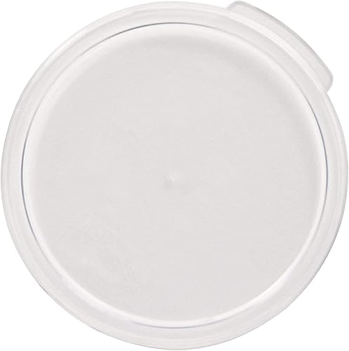 Vista 15 de Tiger Chef Contenedores redondos de policarbonato de almacenamiento de alimentos transparentes de grado comercial de 22 cuartos con tapas