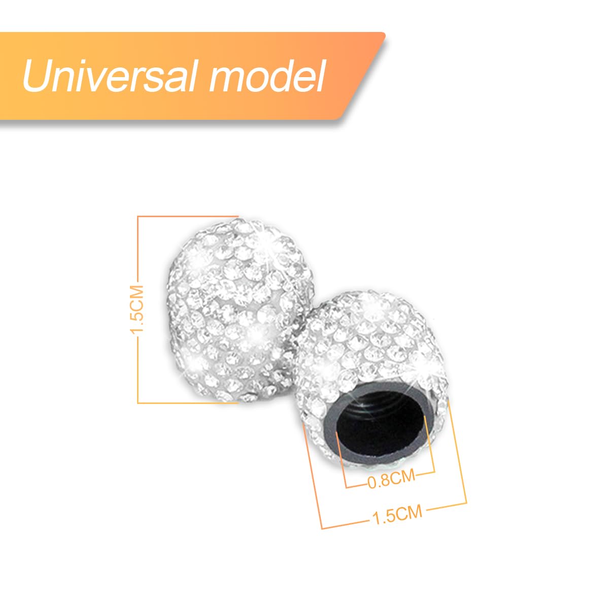 4 Pièces Bouchon Valve De Pneu, Valve De Voiture, Couronne Capuchon De Valve, Diamant Brillant