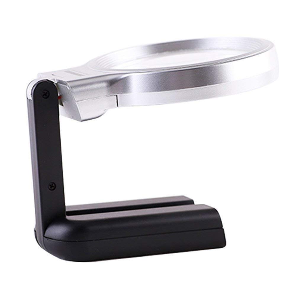 ADITAM Loupe d'écran Portable Pliable LED/loupe de Bureau 10 Fois Plus Haute définition pour la Lecture des Personnes âgées, l'évaluation des Bijoux, la réparation et d'autres loupes