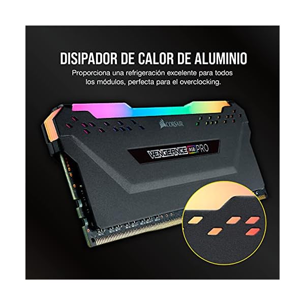 Corsair Vengeance RGB Pro - Kit de Memoria Entusiasta 16 GB (2 x 8 GB), DDR4, 2933 MHz, C16, XMP 2.0, Iluminación LED RGB, Negro - Image 5