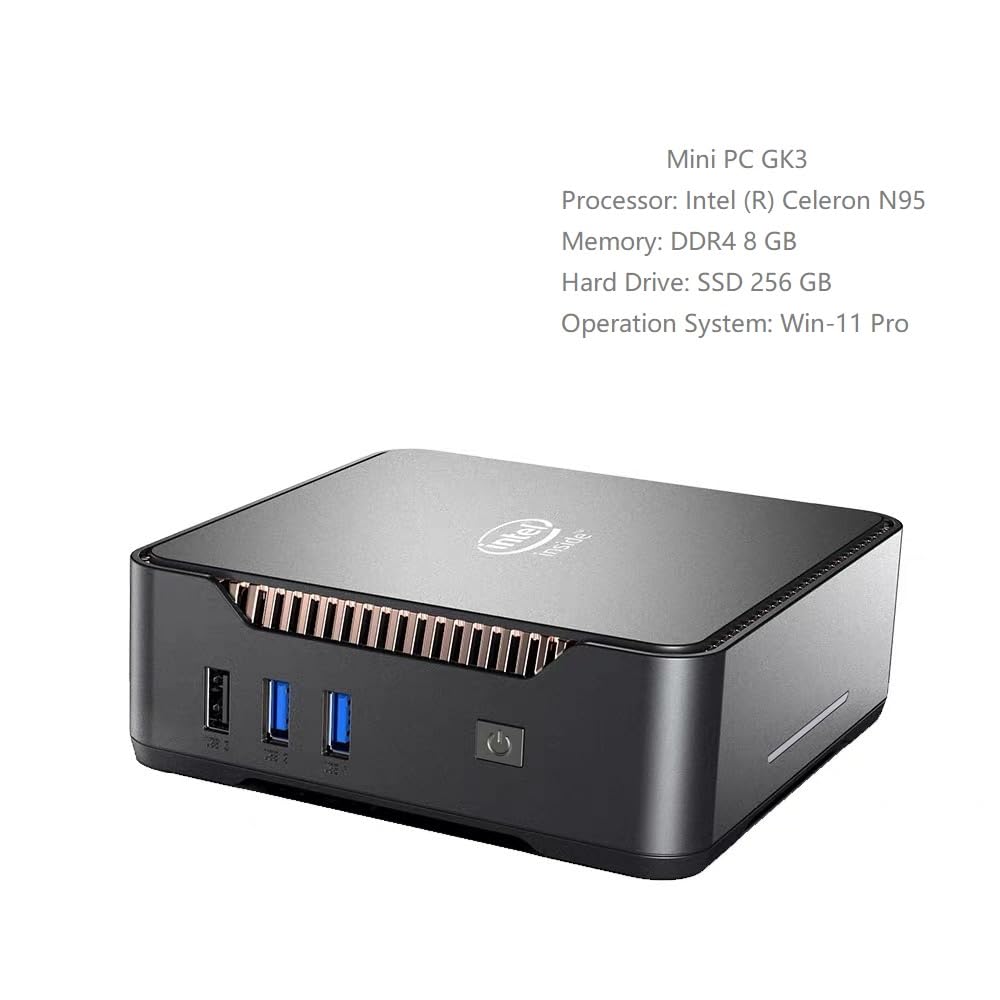 Mini PC, Intel (R) N95 Procesador 8GB DDR4 Memoria de Alta