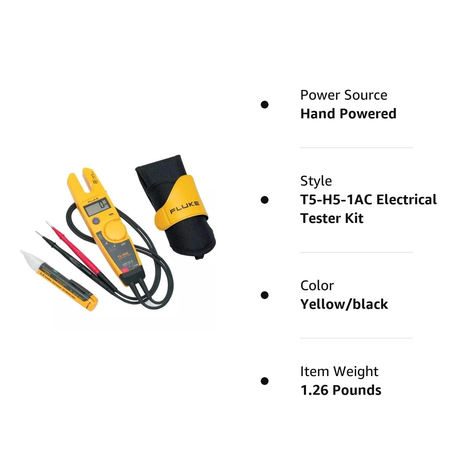 Fluke T5-H5-1AC Kit 3-Pc 1000V Electrical Tester, Custom Holster and AC Voltage Detector Kit — Amazon image 9