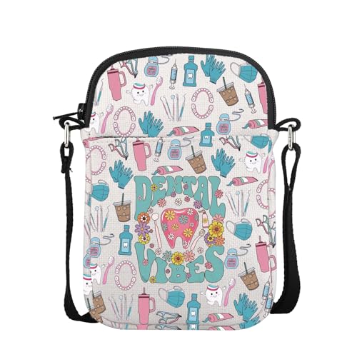 Sac à bandoulière pour dentiste et hygiéniste dentaire en toile beige