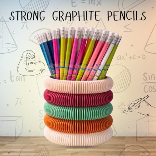 Image of One2Ten Pencils (100) | Super Fun Unicorn & Space Cartoon Theme Dark Lead Pencils for Kids | HB Writing Pencils for Girls & Boys | School & Return Gift Stationery.