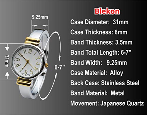 Ftw STC 2Tone Metal Band Slim Case Women'S Bangle Cuff Watch thumb #1