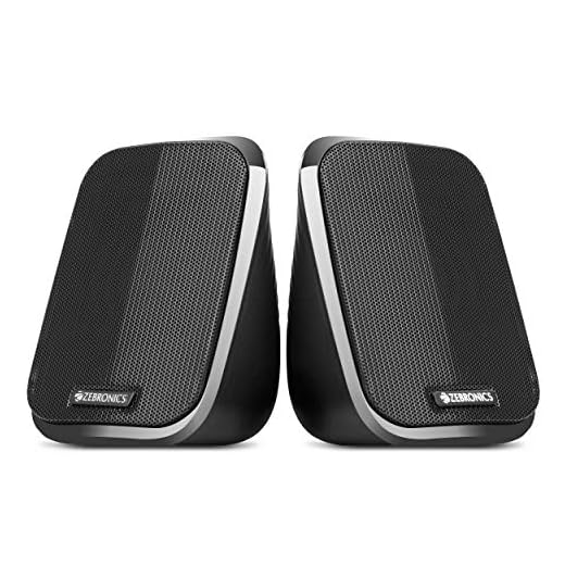 ZEBRONICS Zeb-Fame 5watts 2.0 Multi Media Speakers with AUX, USB and Volume Control (Black)