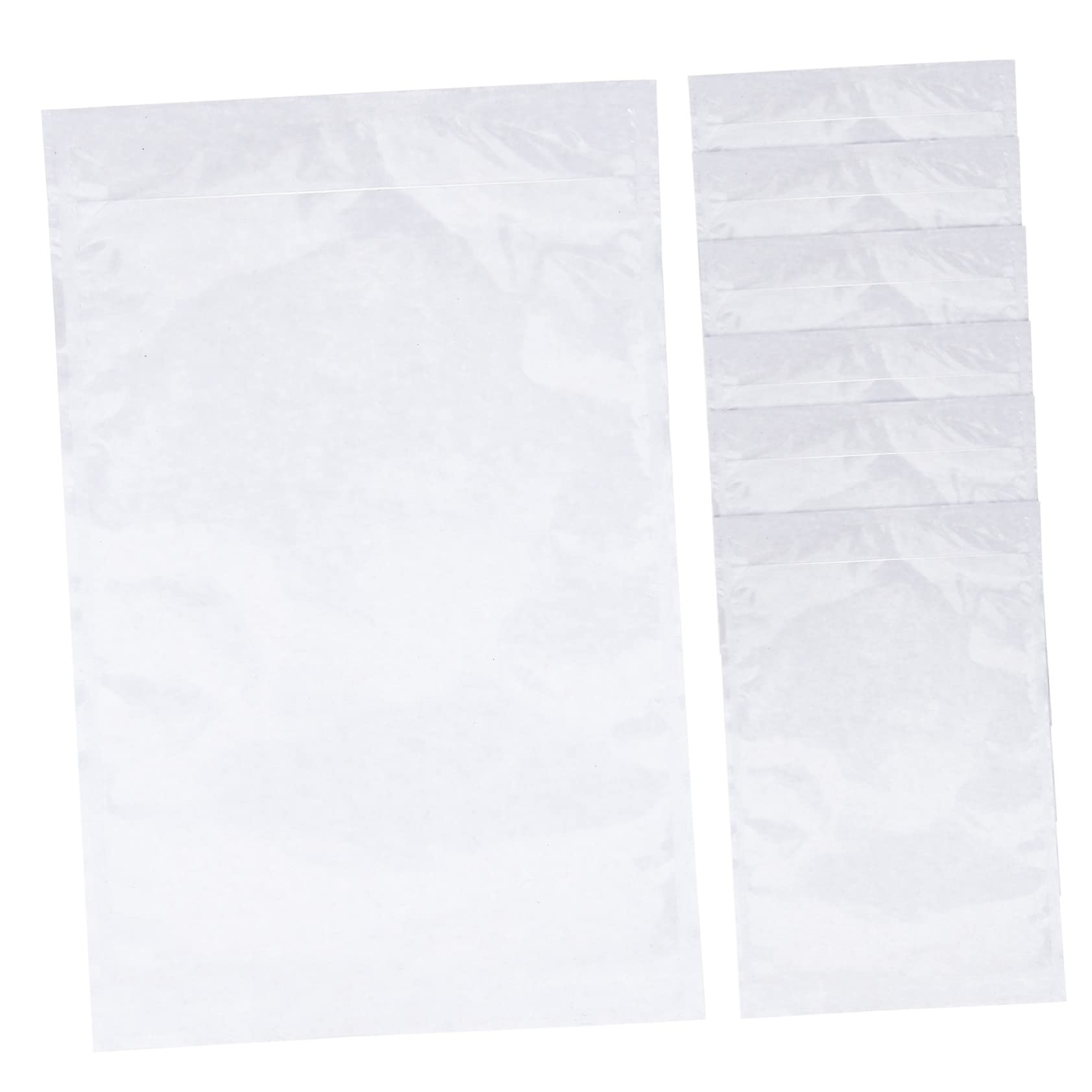 TEHAUX 100pcs Shipping Label Sets Adhesive Shipping Label Pouches Envelopes Shipping Label Pockets Shipping Label Envelops Clear Adhesive Shipping Label Bag Labels Packing List White or