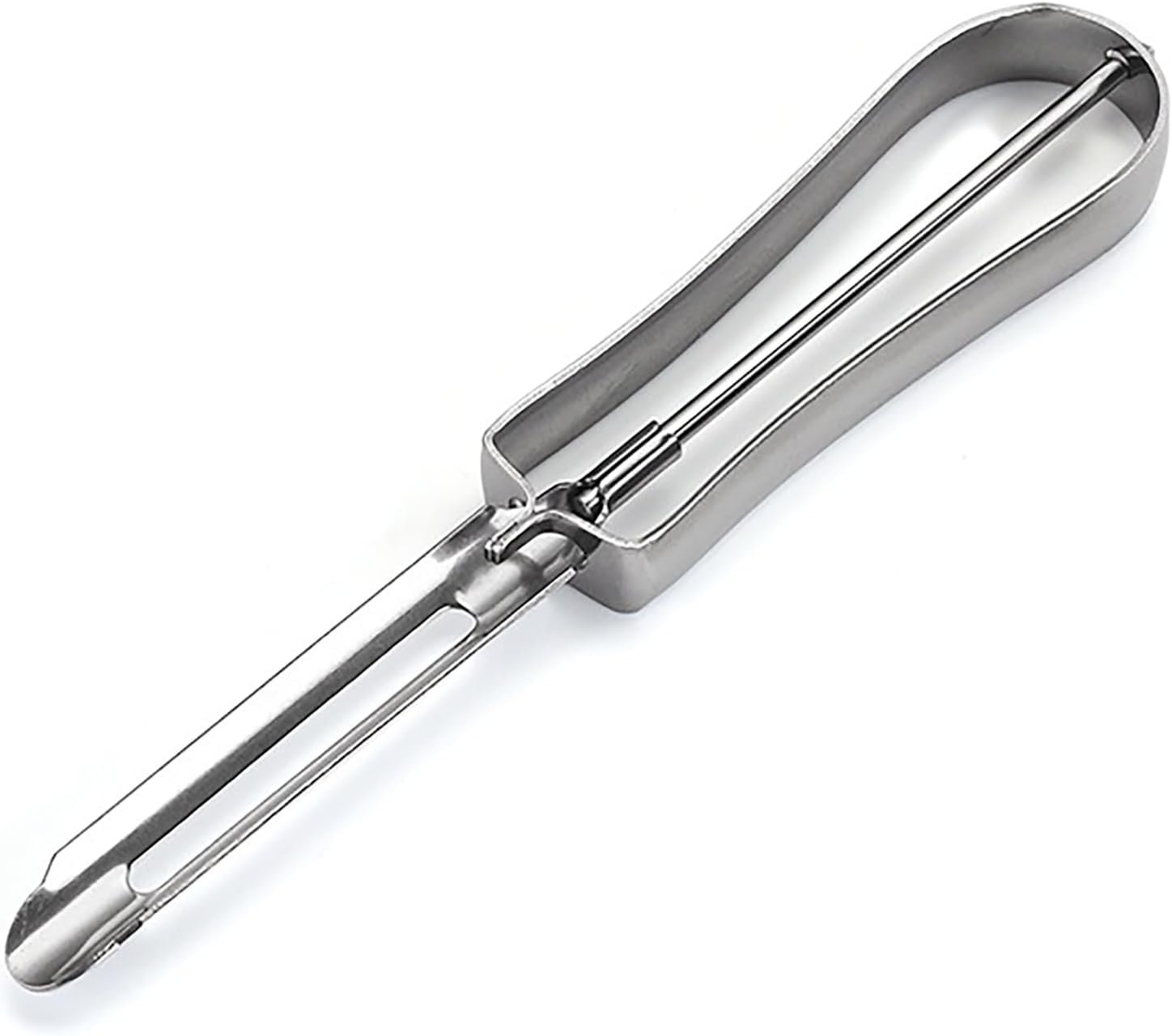 Stainless Steel Peeler for Vegetables and Fruits | Straight Potato Peeler for Salad | Dual Edge Vegetable Peeler for Kitchen | Salad Cutter & Slicer for Carrot, Cucumber,Apple(2-pcs) — Amazon image 6