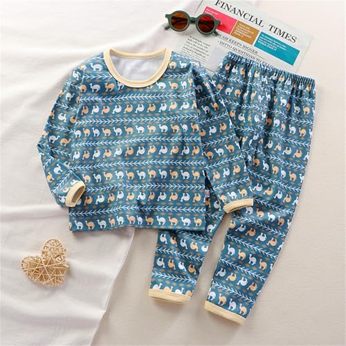 Kids Boys Girls Soft Cotton 𝐏a𝐣amas Set Toddler Cute Print Cute 𝐋oun𝐠ewear Short Sleeve 𝐒lee𝐩wear with Long Pants3