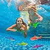IHLOOTD Torpedo Piscina Acuatico 5 Piezas Pool Torpedo Juguetes Piscina Buceo para Niños Torpedos de Juguete de Submarino para Accesorios de Buceo, Entrenamiento SubacuáTico de Verano #5