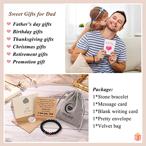 Upromi Gifts For Dad, Dad Birthday Gift, Dad Gifts From Daughter Son, Fathers Day Retirement Gifts For Dad Daddy Bracelet For Men, Father Of The Bride Gifts For Dad Who Wants Nothing #TOP5