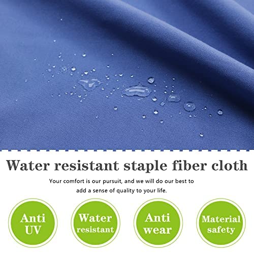 FKSLIFE Patio Cushion Covers Replacement,Patio Seat Cushion Covers,Washable Slip Covers Replacement, 2 Seat Cushion Covers,2 Back Cushion Covers (25Ã—25Ã—3.15 inches, Blue)