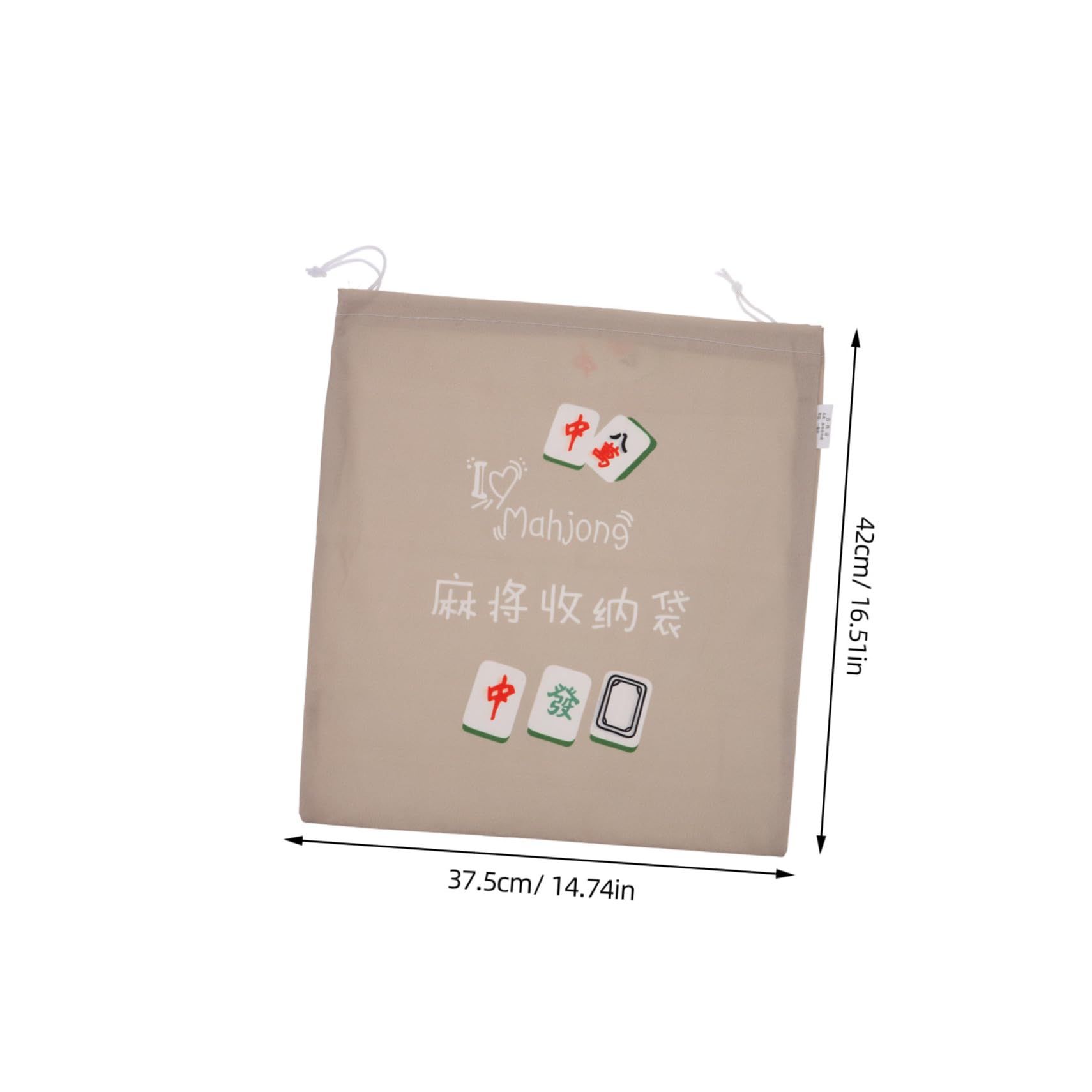 SHOWERORO Mahjong Tiles Storage Bag Drawstring Pouch for Mahjong Organizing Lightweight Portable Mahjong Storage for Game Nights Travel Protection for Mahjong