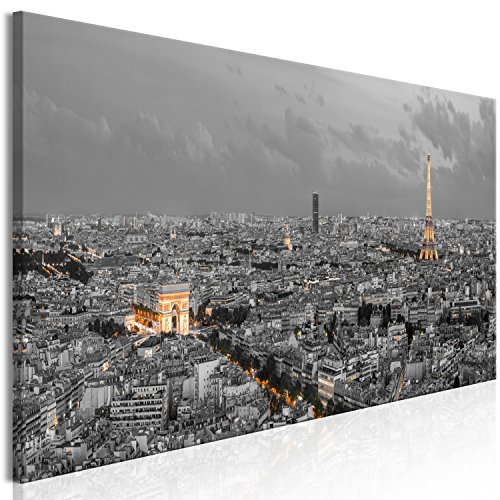 murando Cuadro en Lienzo Paris 135x45 cm 1 Parte impresión en Material Tejido no Tejido Cuadro de Pared impresión artística fotografía Imagen gráfica decoración City Ciudad Camino d-B-0219-b-a