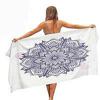 Telo Spiaggia In Microfibra FANSU - Mandala, 80x160cm, Antisabbia, Asciugatura Rapida, Con Custodia