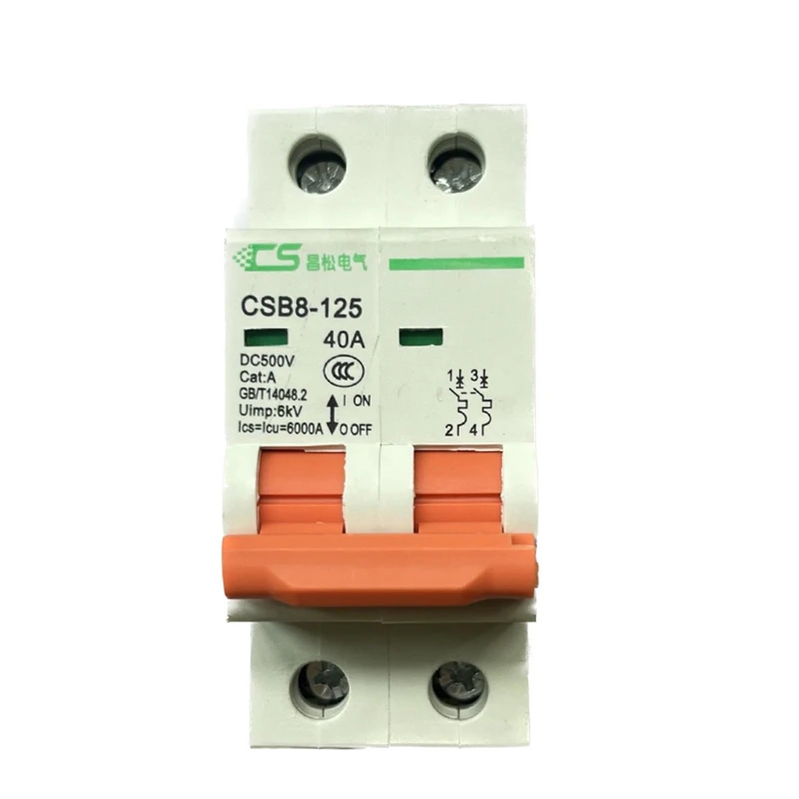 Disjoncteur photovoltaïque 2P 500V 80A pour protection de circuit CC
