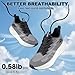 ZOVE Womens Walking Shoes Cushioning Non-Slip Breathable Running Sneakers Tennis Comfortable Athletic Gym Workout Casual Shoes Lightweight Sports Cross Training Fashion Sneakers 8843 Black Grey 40