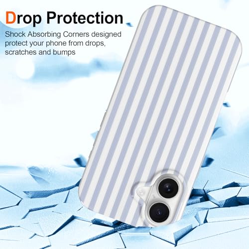Coque iPhone 16 en silicone TPU souple et mince à rayures Hython - 4