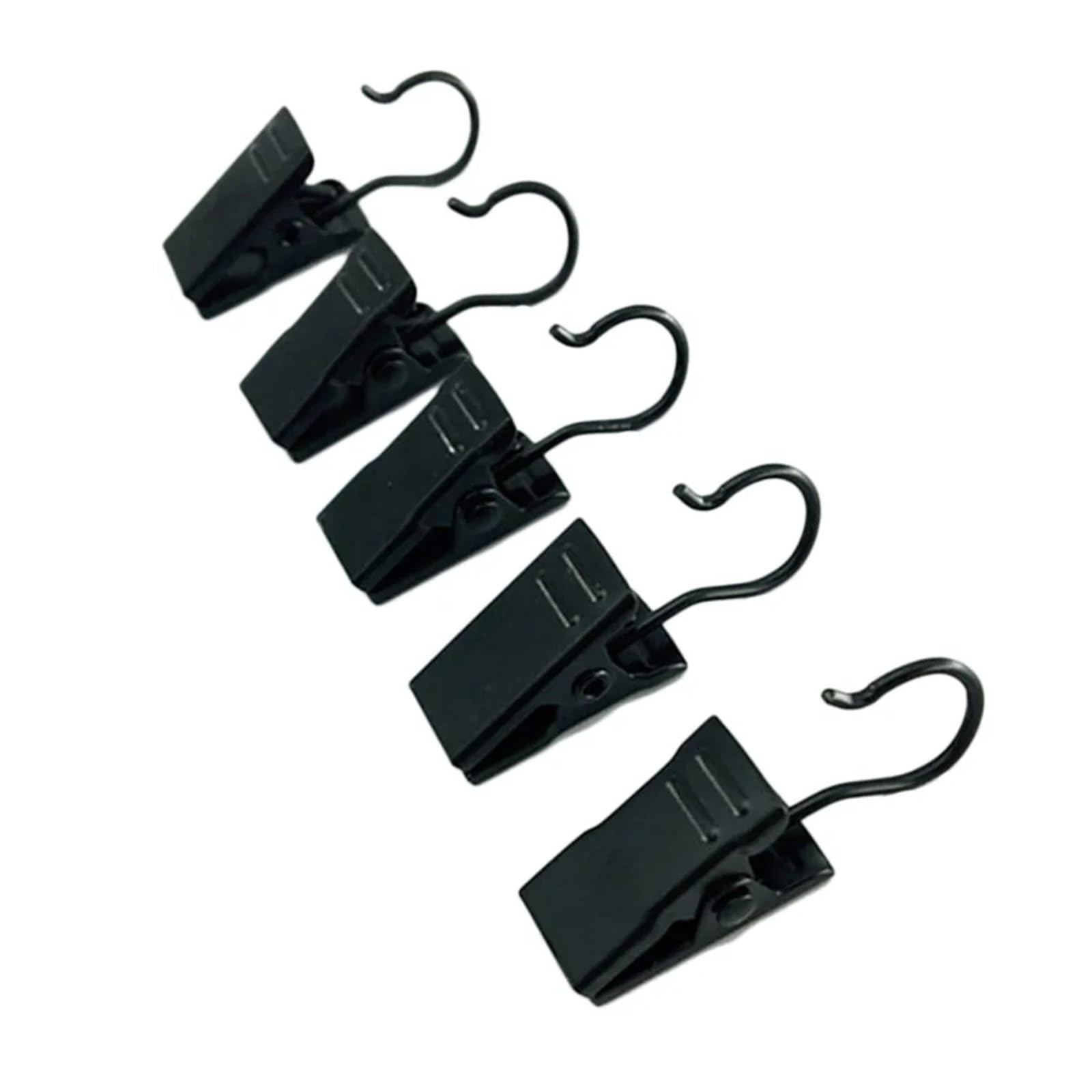 Anneaux de rideaux, Anneaux de rideaux, 120 pièces, crochets draperie en fer noir, Clips for petits poche, quincaillerie