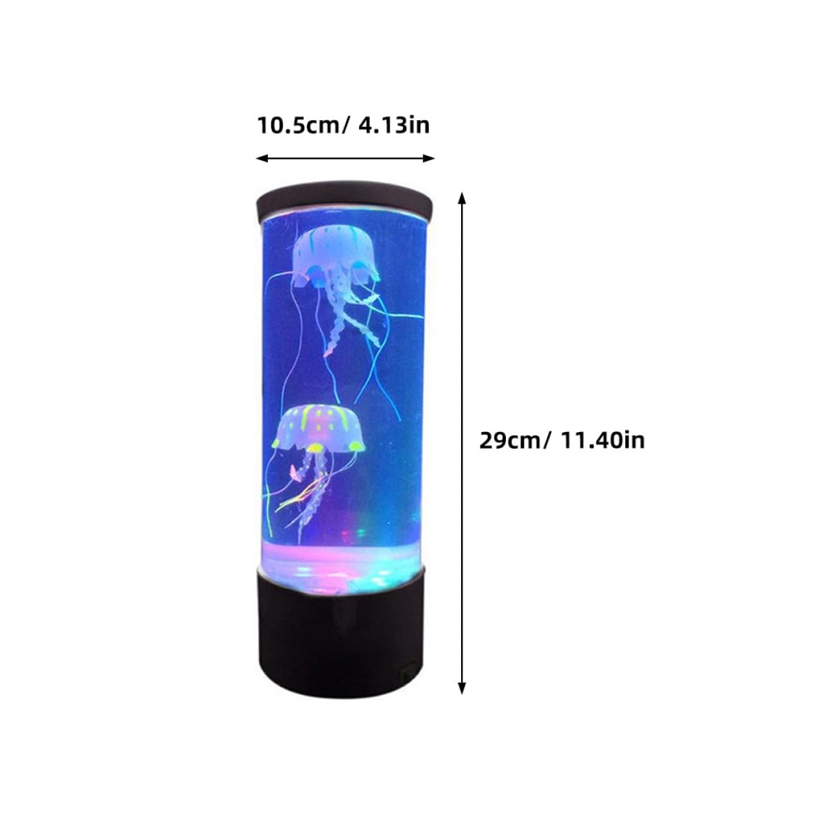 Lámpara de Noche LED de Medusas para Dormitorio Luz Tersa y Decoración en Abs y Acrílico, Incluye Cable USB para Ambiente Relajante Hogar
