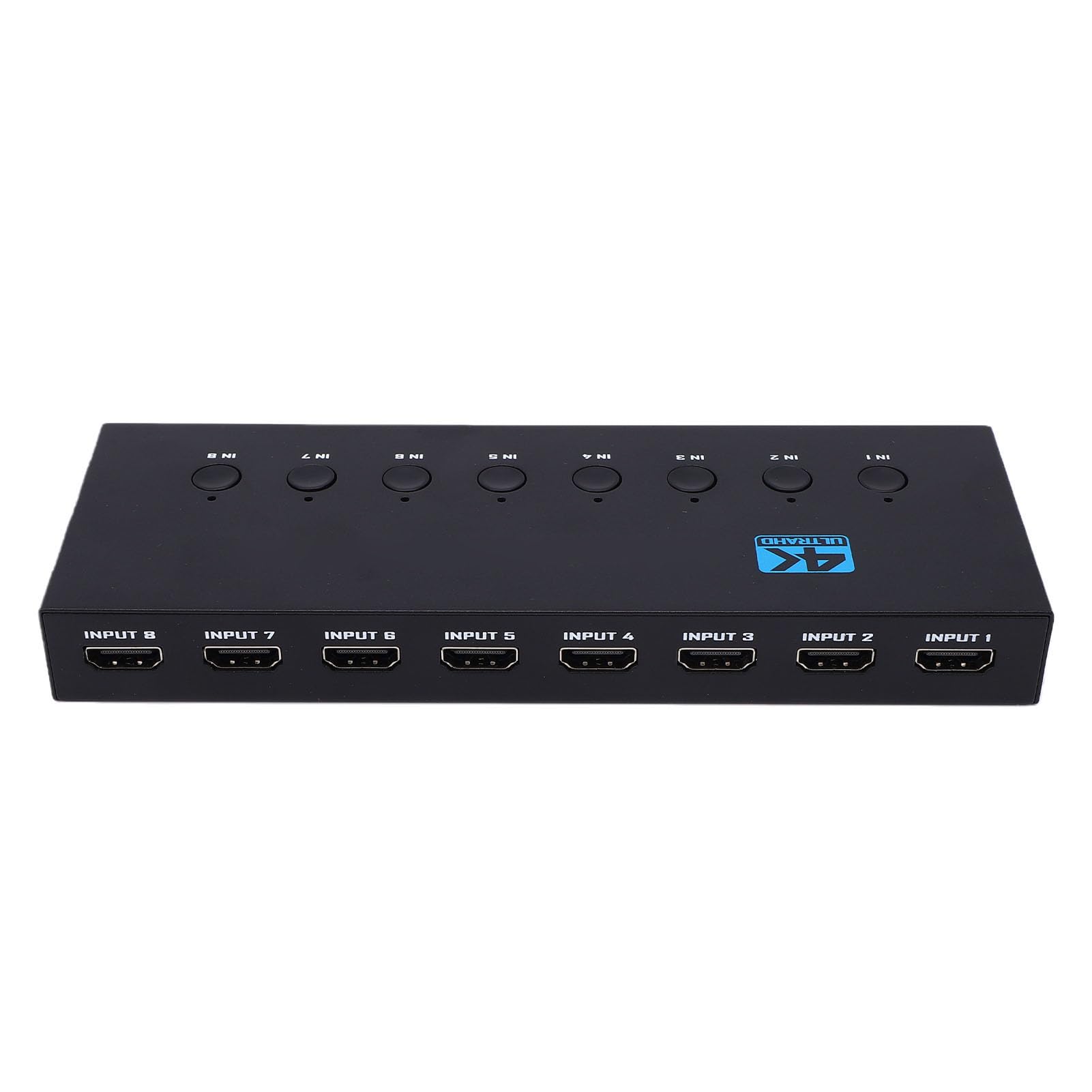 ASHATA Splitter HDMI 1 Ingresso 8 Uscite, Selettore Commutatore HDMI 1.4 8X1 con Telecomando, Duplicatore di Segnale HD 3D 4K 30Hz 1080P per PC Laptop, Plug and Play