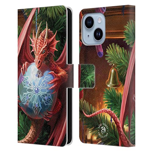 Étui portefeuille Anne Stokes Arrivée Magique Noël pour iPhone 14 Plus