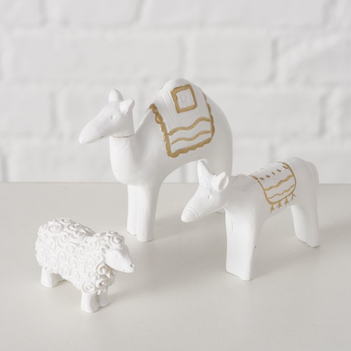 Boltze Home Crèche de Noël minimaliste de l'OTAN, 11 figurines