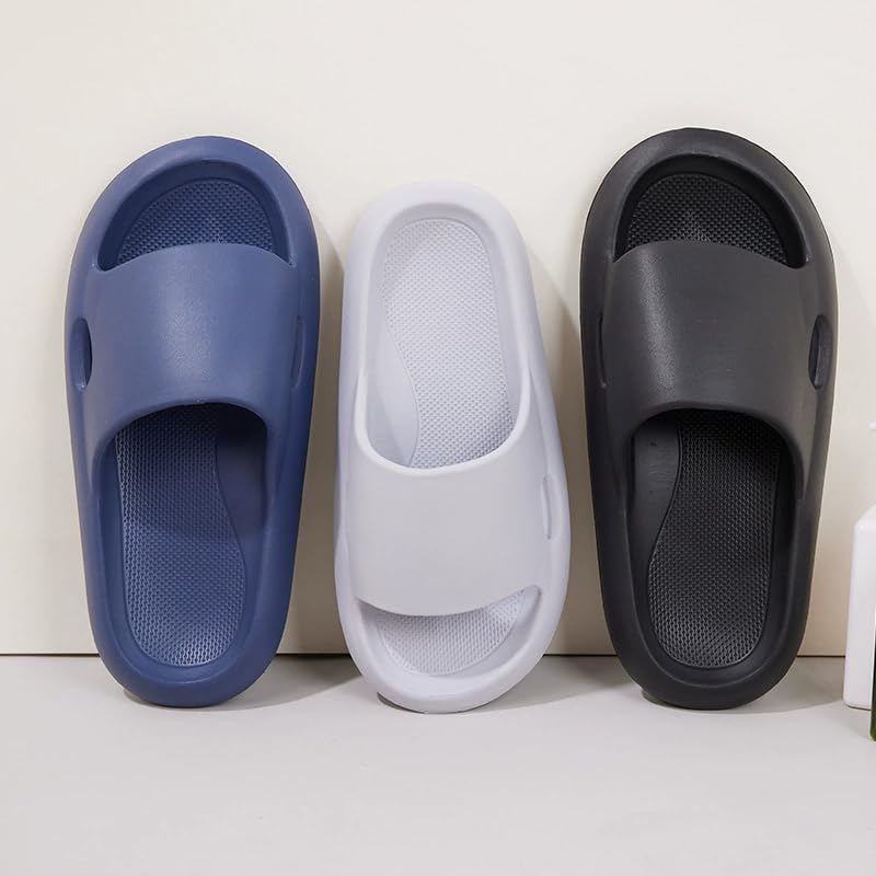 Women Man Cloud Slides Shower Slippers for Bathroom House Shoes Plus3