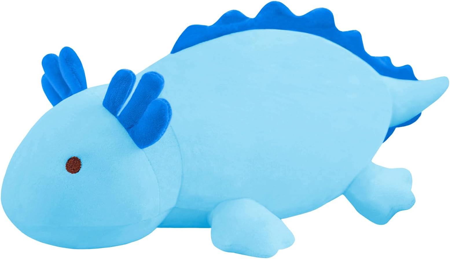 SQEQE Weighted Axolotl Plush Toy, Blue Axolotl Stuffed Animals Cute Plush Pillow, Kawaii Weighted Stuffed Animals Gifts for Girls & Boys Blue 23.6 Inch, 3.1 Lbs