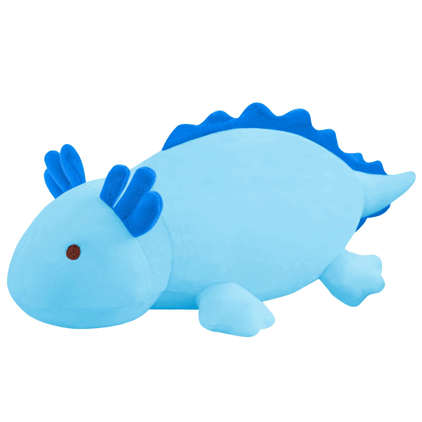 SQEQEWeighted Axolotl Plush Toy, Blue Axolotl Stuffed Animals Cute Axolotl Plush Pillow, Kawaii Weighted Stuffed Animals Gifts for Girls & Boys Age 3-12 (13.8" | 1.6 lbs, Blue Axolotl)